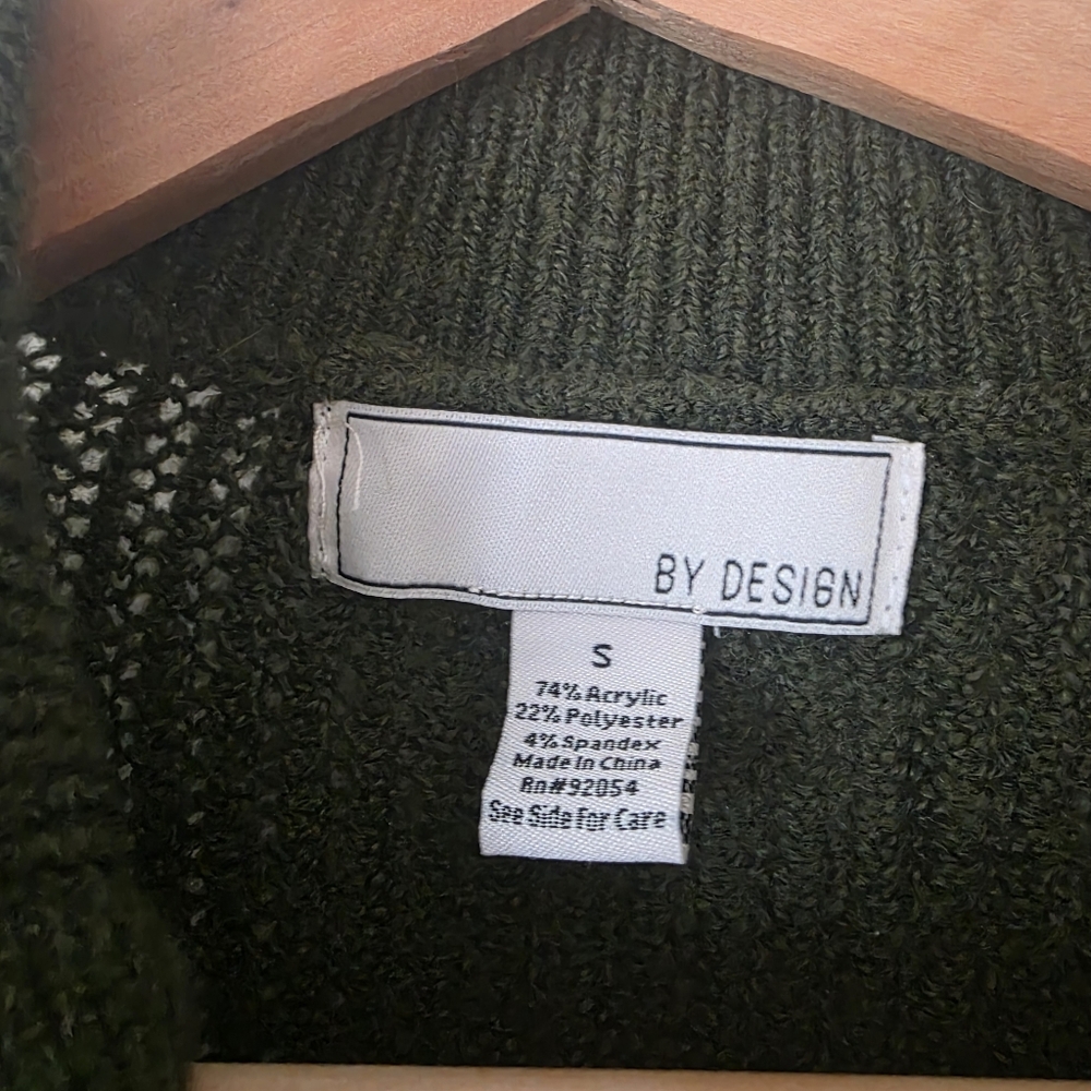 By Design Polo Knit Sweater S Green - Picture 4 of 7